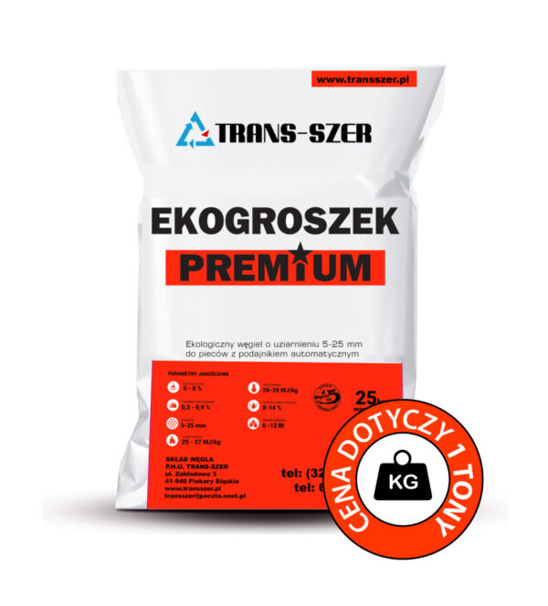 Groszek plus- EKOGROSZEK Premium 25,00-27,00 Mj (1 paleta= 1000 kg)